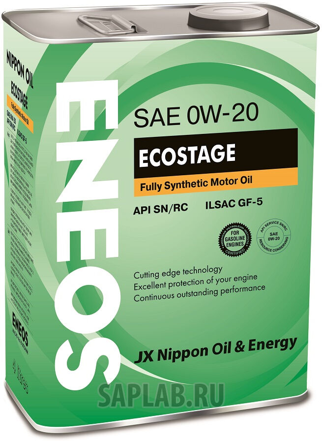 Купить Eneos 8801252022022 Ecostage 100% Synt. SN 0/20 4л
