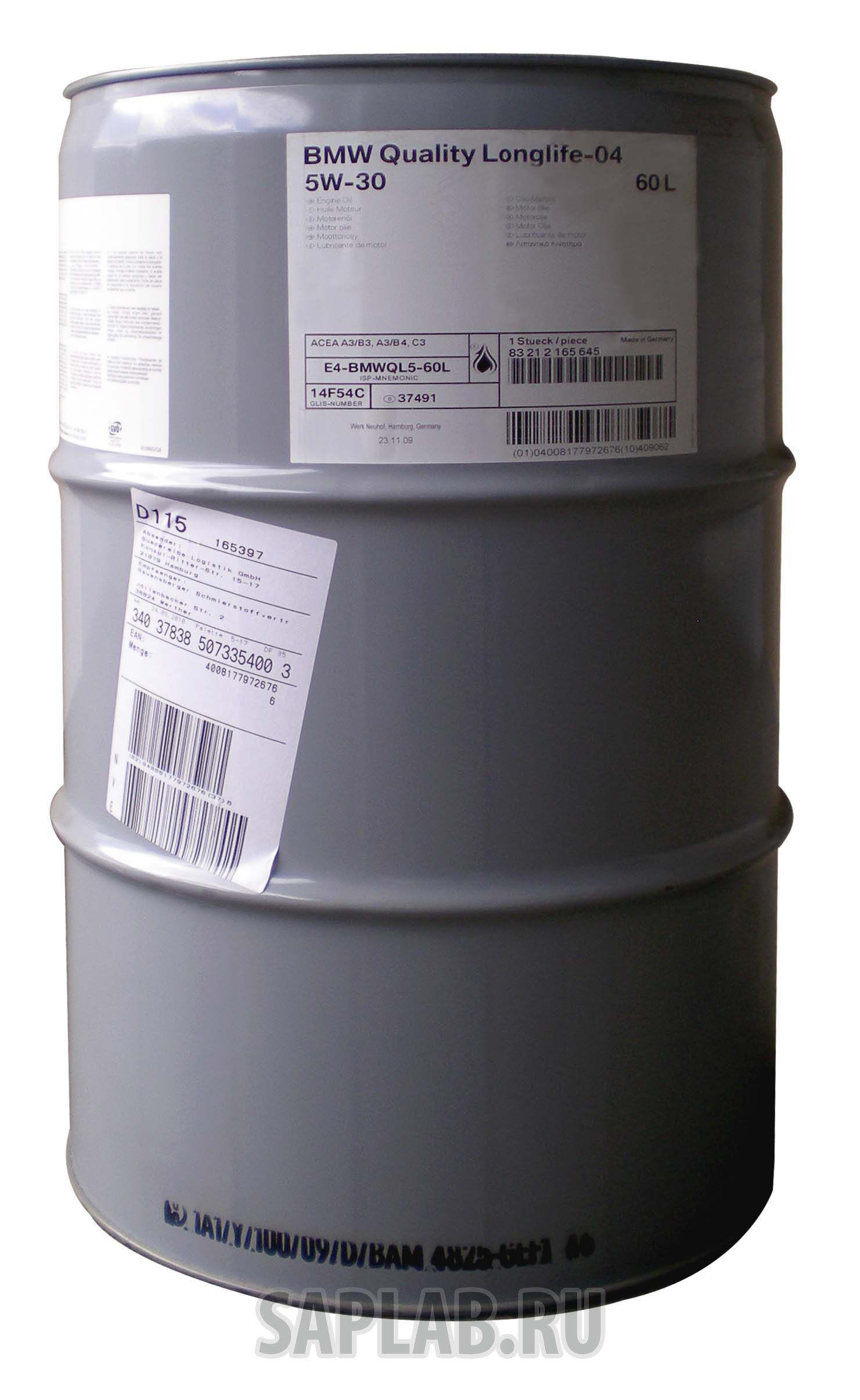 Купить Bmw 83212165645 Quality Longlife-04 5W-30, 60л