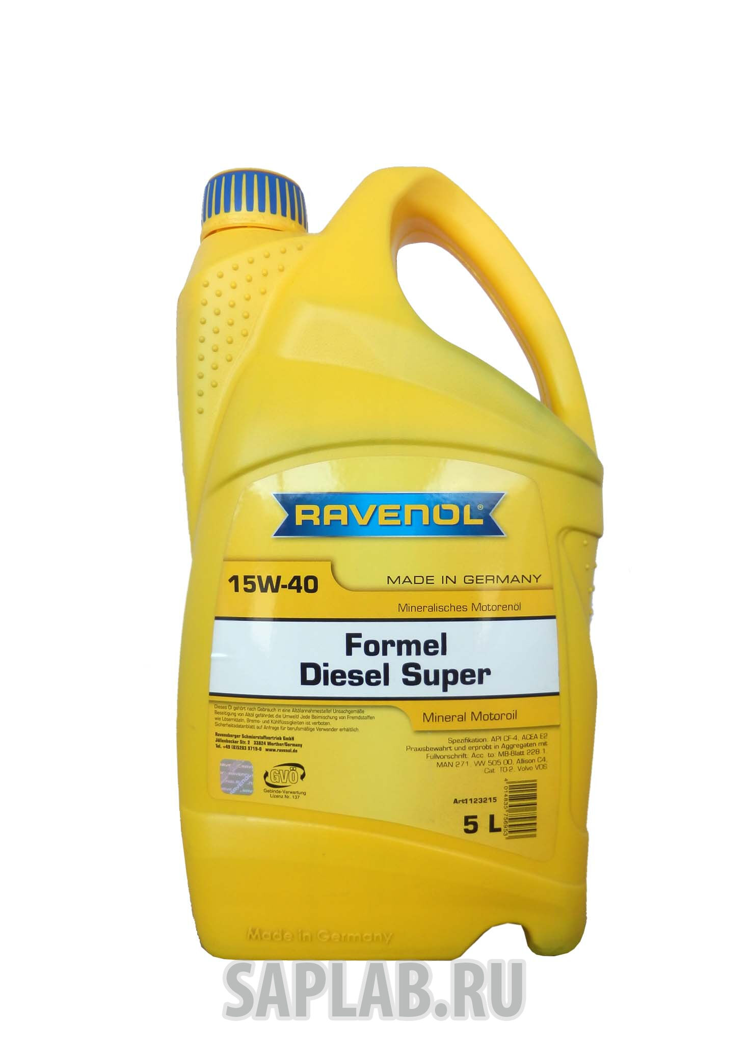 Купить Ravenol 4014835756953 Formel Diesel Super SAE 15W-40