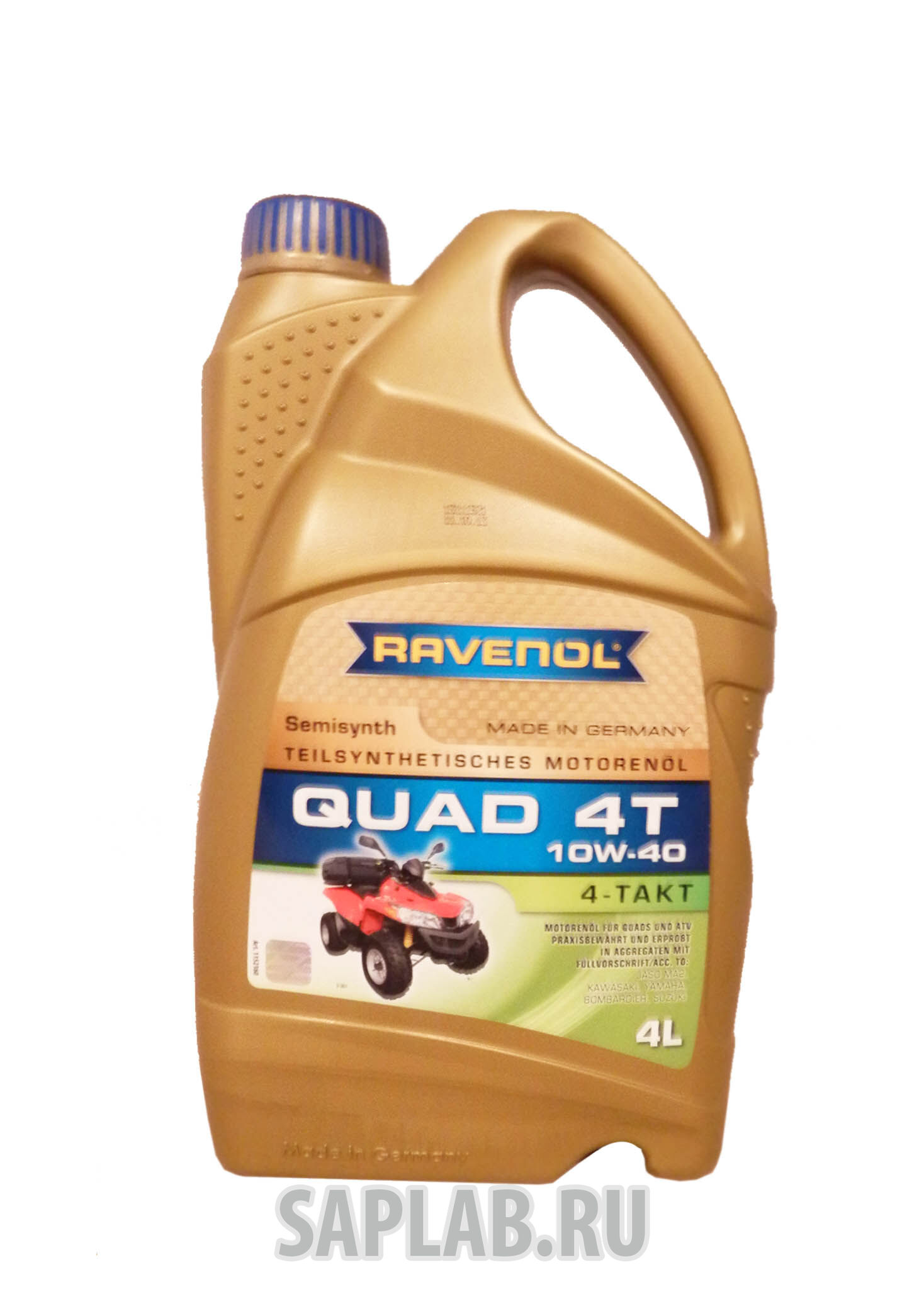 Купить Ravenol 4014835771192 Масло для квадрациклов QUAD 4T SAE10W-40 (4л)