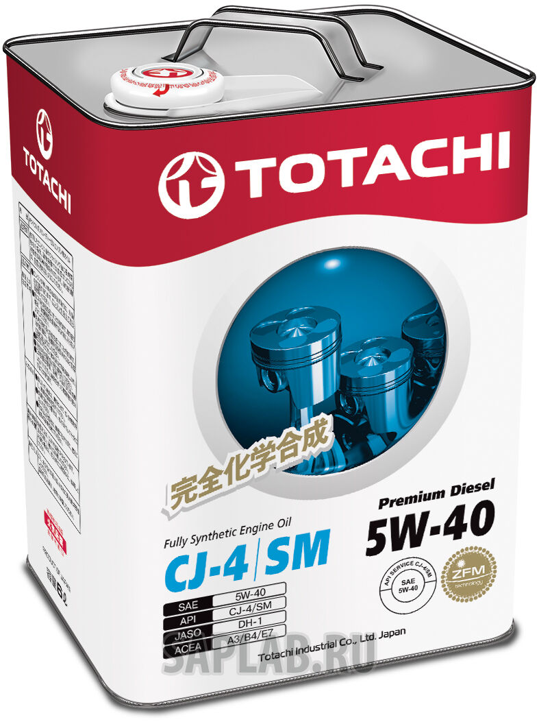 Купить Totachi 4562374690752 Premium Diesel Fully Synthetic CJ-4/SM 5W-40, 6л