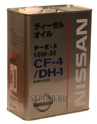Купить Nissan KLBF010304 Turbo X SAE 10W-30 CF-4 DH-1 (4л)