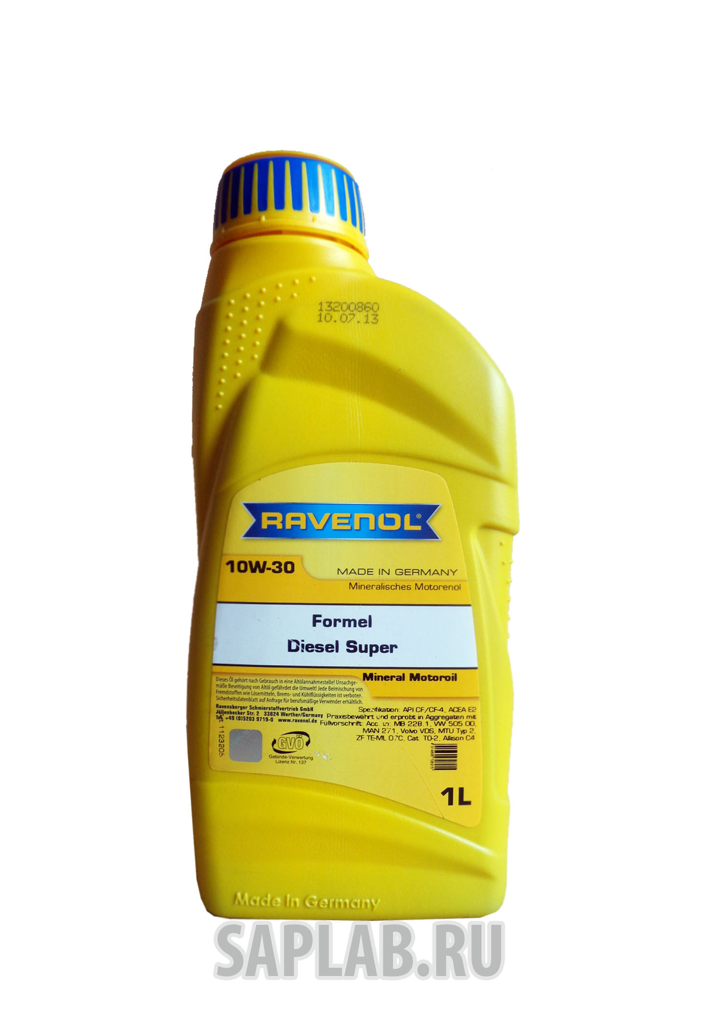 Купить Ravenol 4014835726215 Formel Diesel Super 10W-30 ( 1л) new