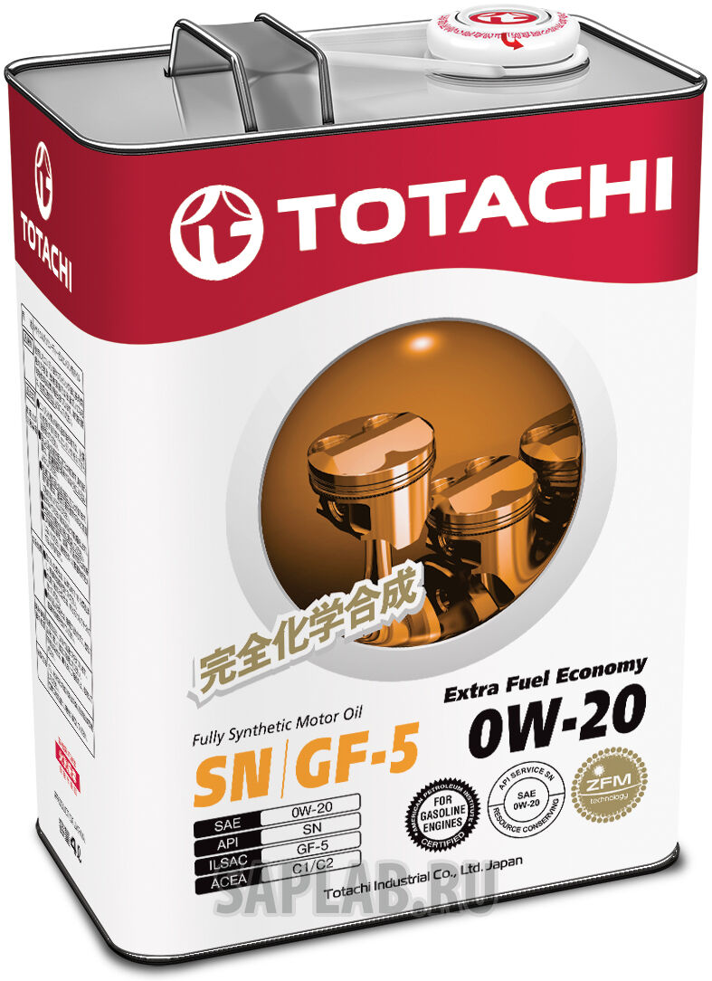 Купить Totachi 4562374690622 Extra Fuel Fully Synthetic SN 0W-20,, 4л