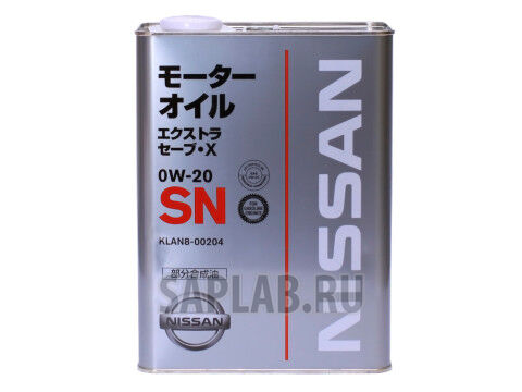 Купить Nissan KLAN800204 SN Extra Save X SAE 0W-20 (4л)