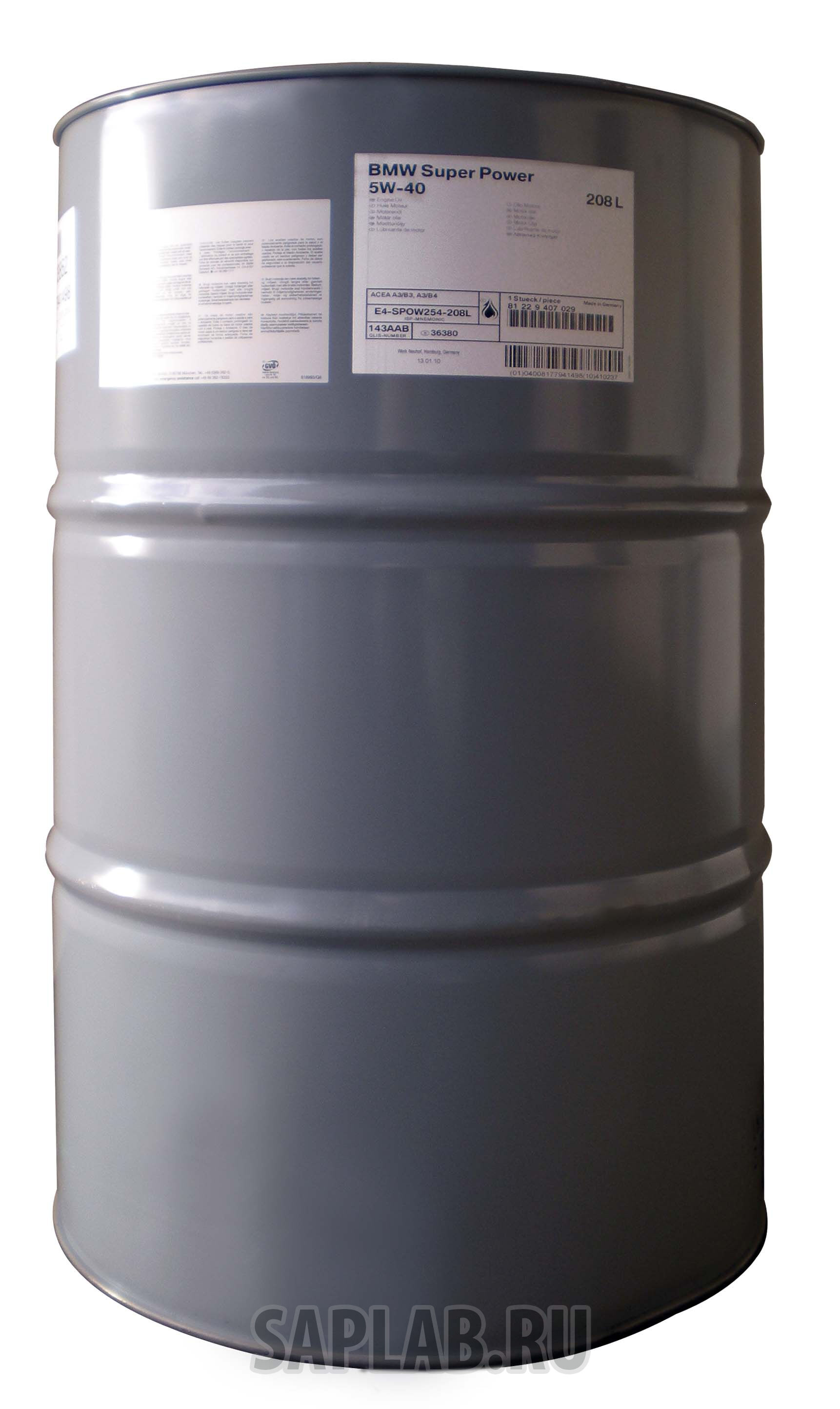 Купить Bmw 81229407029 Super Power 5W-40, 208л