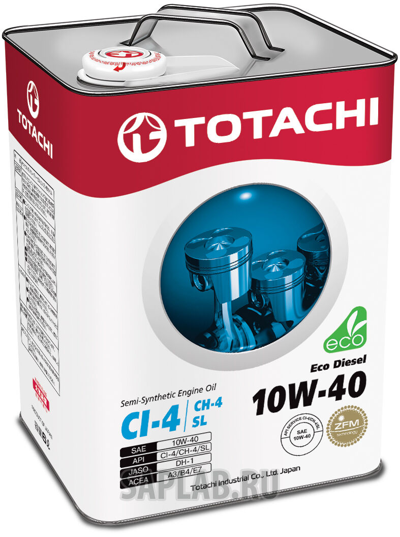 Купить Totachi 4562374690530 Eco Diesel Semi-Synthetic CI-4/CH-4/SL 10W-40, 6л