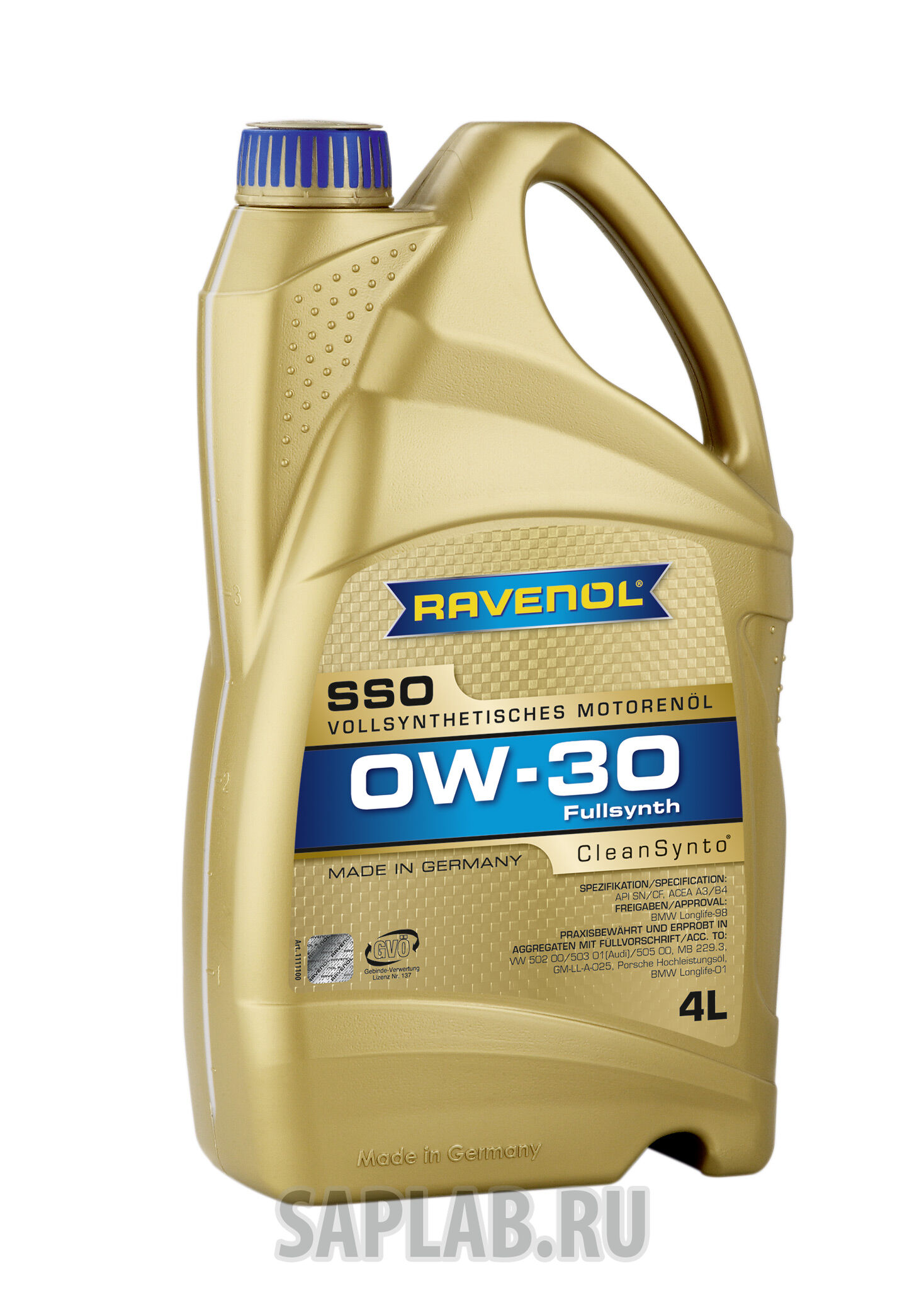 Купить Ravenol 4014835718395 SSO SAE 0W-30 ( 4л) new