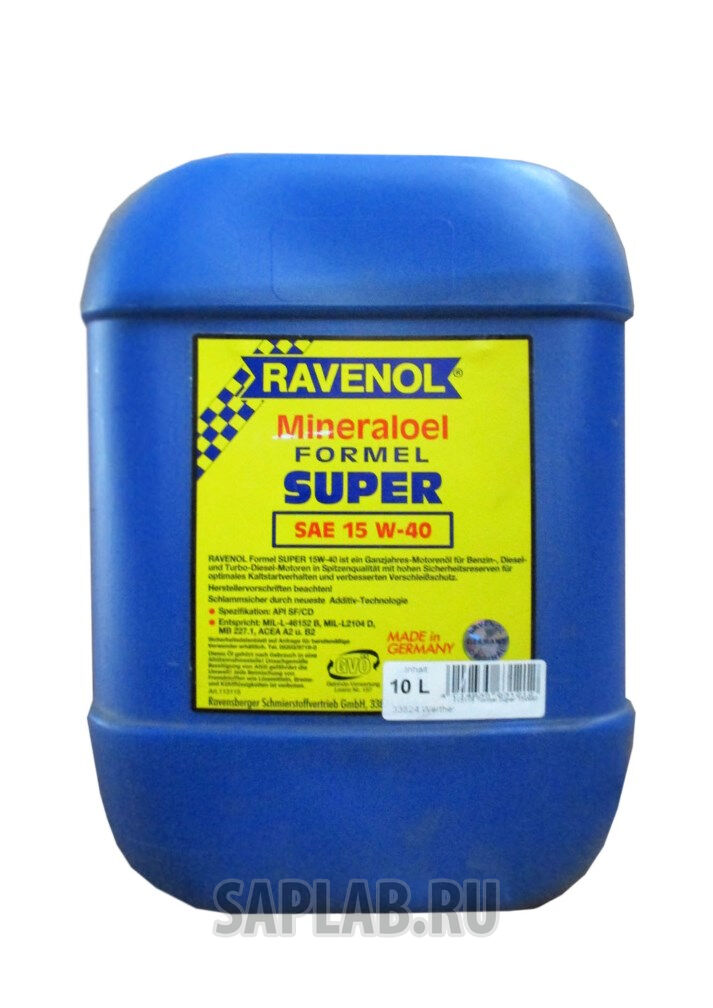 Купить Ravenol 4014835631212 Formel Super SAE 15W-40, 10л