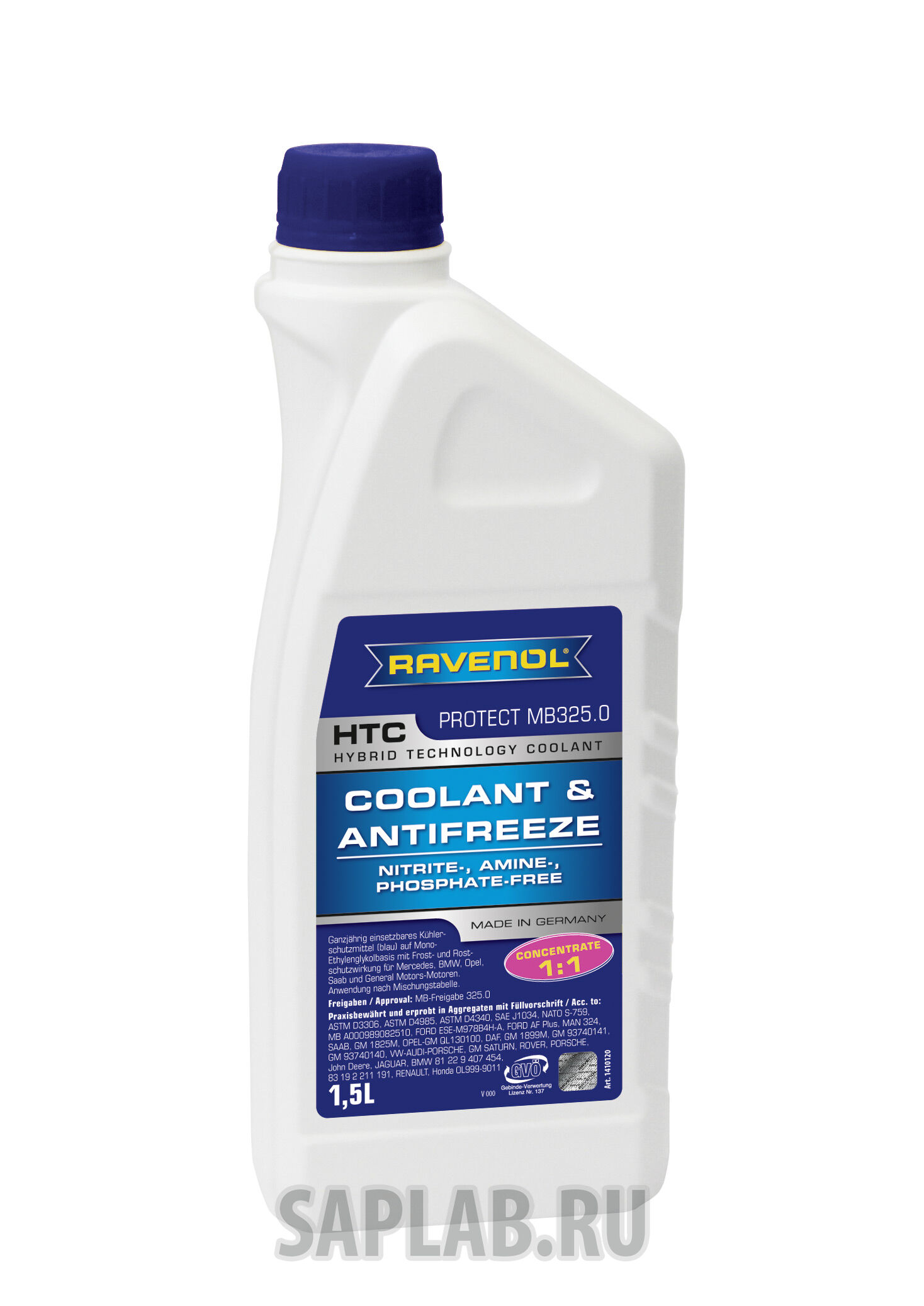 Купить Ravenol 4014835755611 Антифриз концентрат синий HTC Hybrid Techn.Coolant Concent-exclusiv ( 1,5л)