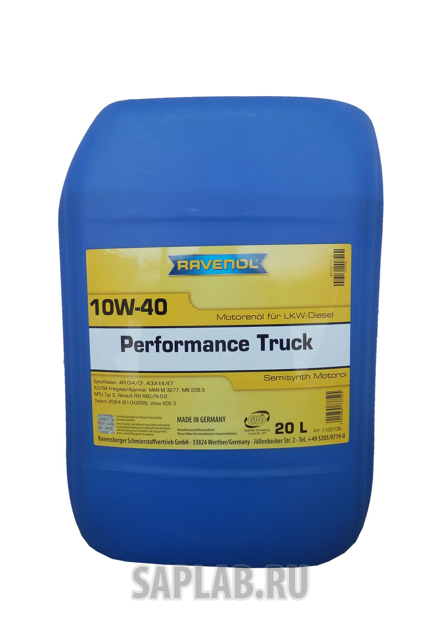 Купить Ravenol 4014835737525 Performance Truck 10W-40
