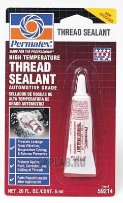 Купить Permatex 59214 Герметик Трубопроводов Термостойкий с Тефлоном 6мл.