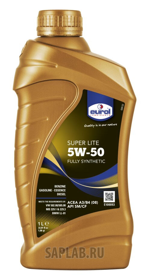 Купить Eurol E1000931L  Super Lite 5W-50 SN/CF