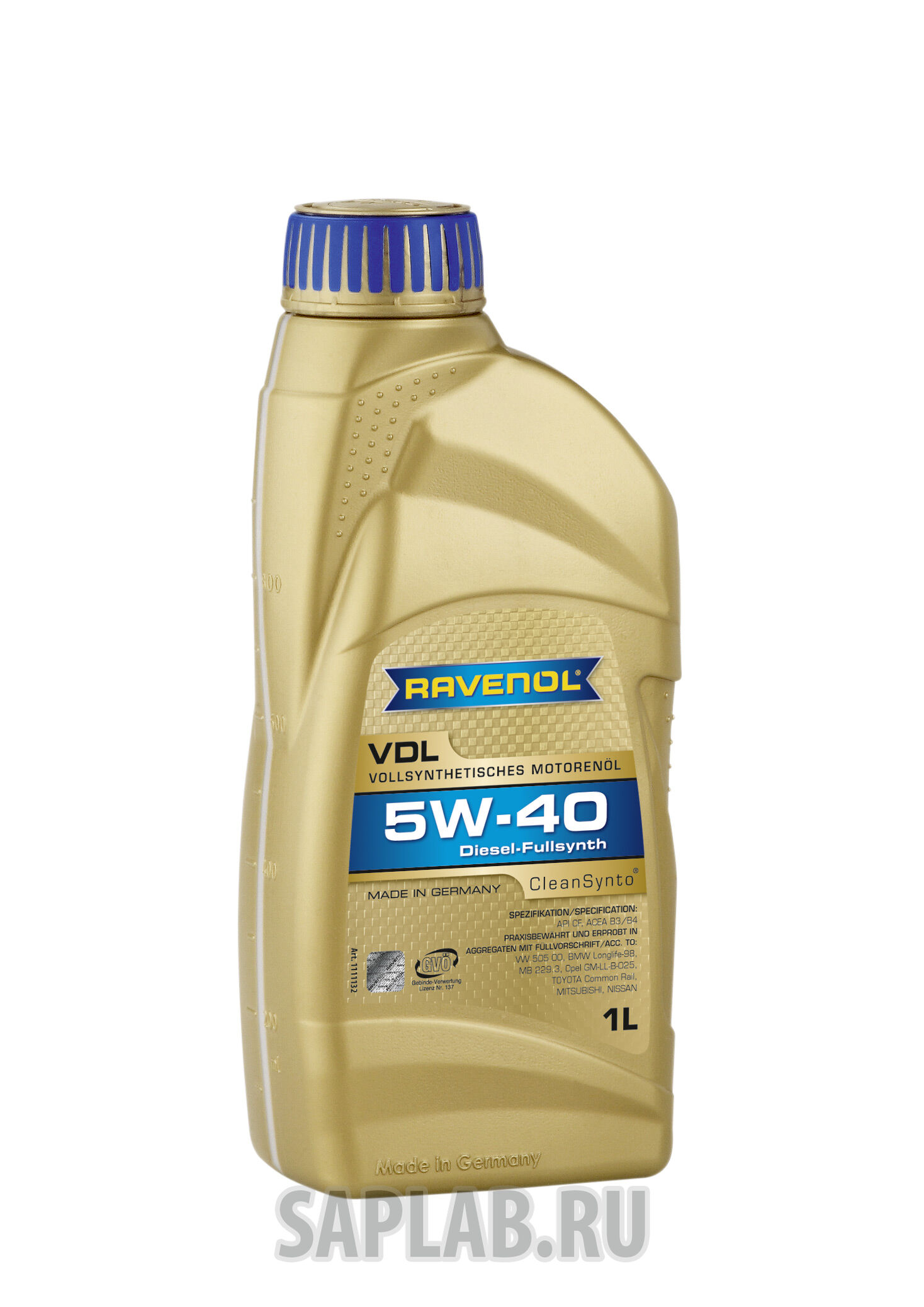 Купить Ravenol 4014835723719 VDL SAE 5W-40 ( 1л) new