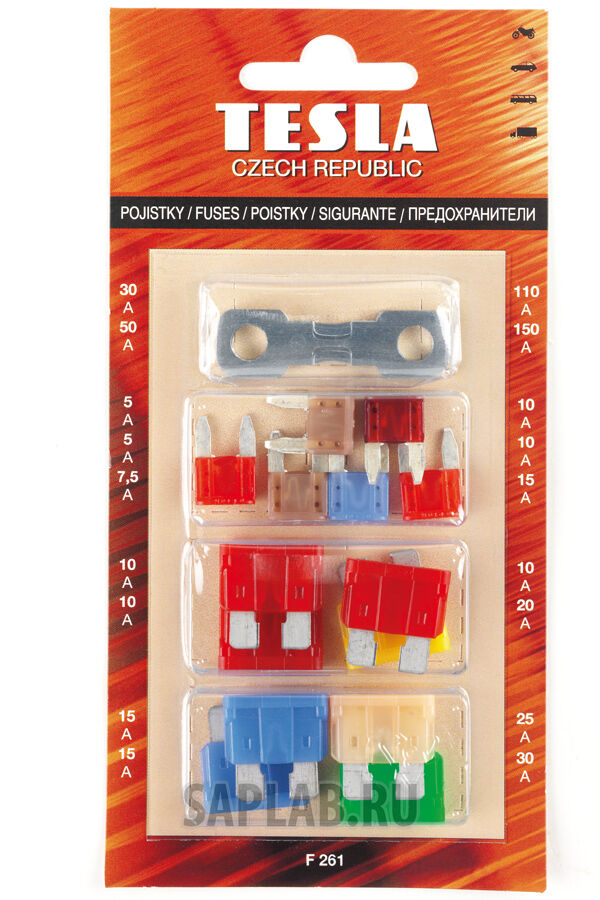 Купить Tesla F261 Предохранителей MINI, ATO, STRIP, комплект 18 шт.