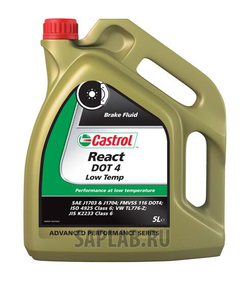 Купить Castrol 15038F Синтетическая тормозная жидкость React Low Temp, 5л