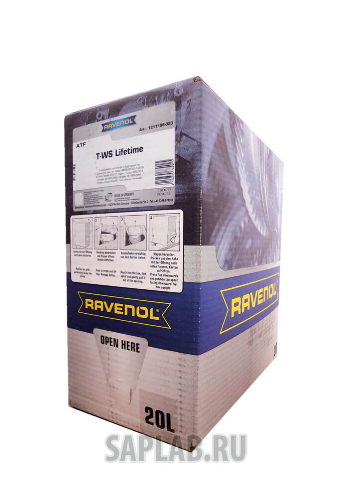 Купить Ravenol 4014835784925 Трансмиссионное масло  ATF T-WS Lifetime (20л)