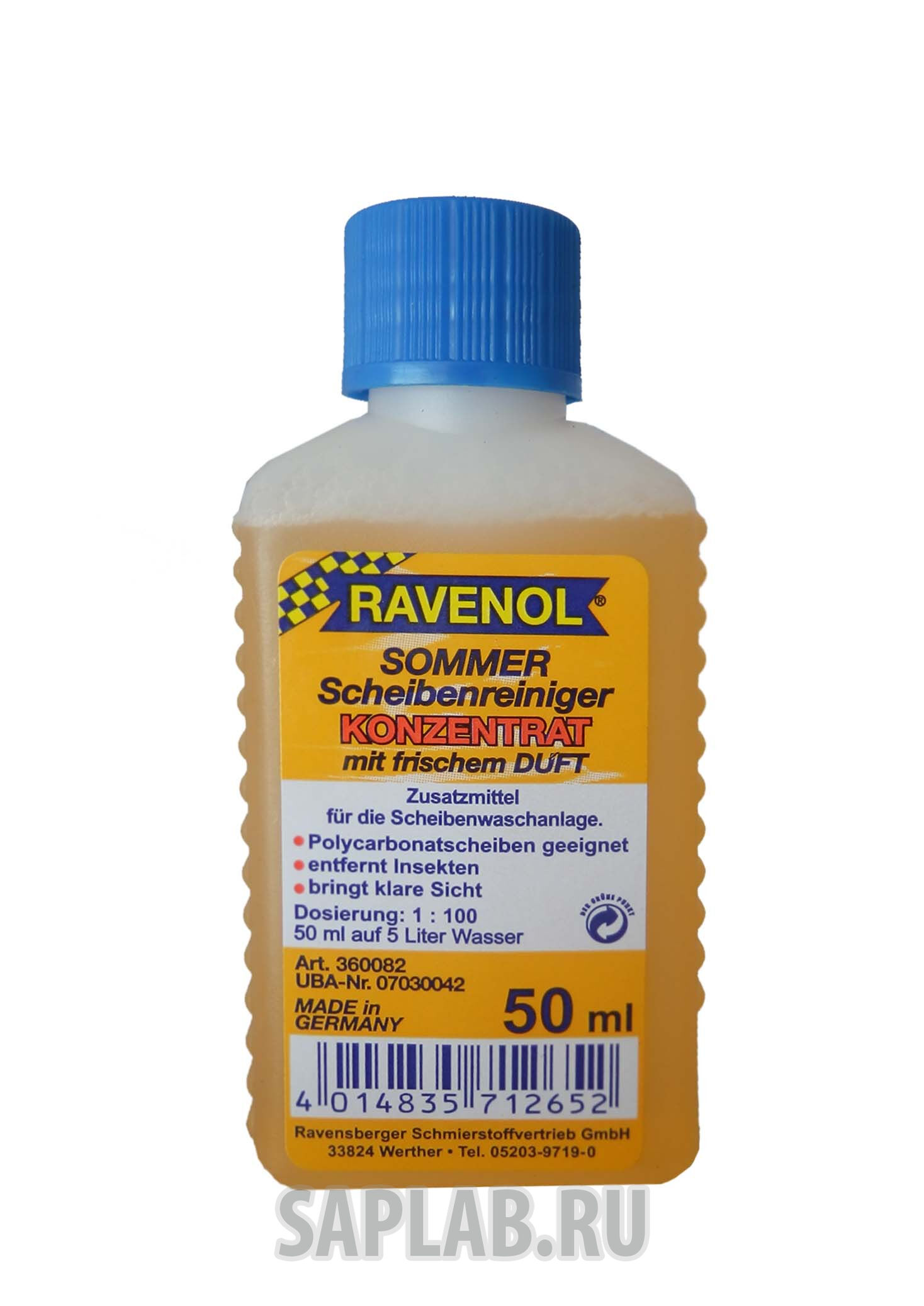 Купить Ravenol 4014835712652 Омыватель летний концентрат Sommerscheibenr.Konz. 1:100 (0,05л)